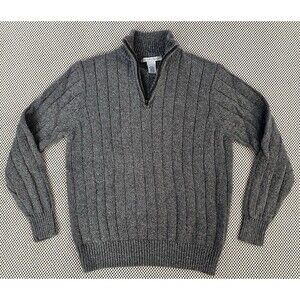 Geoffrey Beene Mens 1/4 Zip Cotton Long Sleeve Pullover Sweater Size Large‎